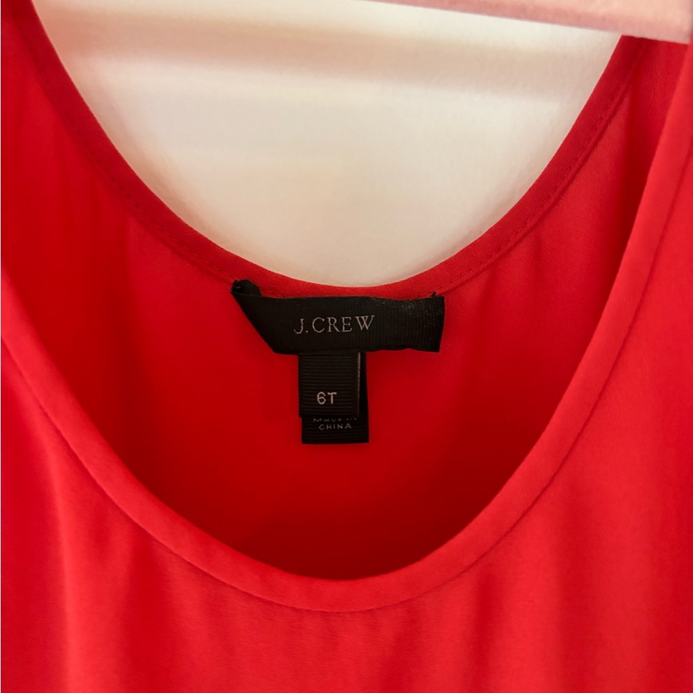 J. Crew Bold Red Blouse